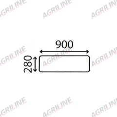 Cab Glass - Lower Rear - 4358914 suitable for Deutz -  4358914