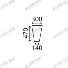 Cab Glass- RH Lower Front- Clear suitable for Deutz -  4393426