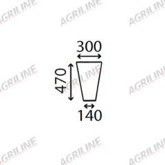 Cab Glass- LH Lower Front- Clear suitable for Deutz -  4393425