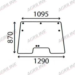 Cab Glass- Front Window- Green Tint suitable for Deutz -  4383606