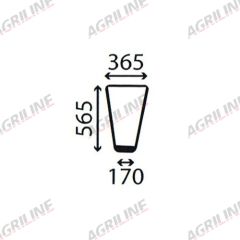 Cab Glass- RH Lower Front- Clear suitable for Deutz -  4386427