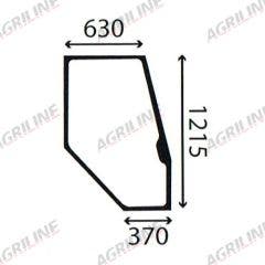 Cab Glass- Curved RH Door- Green Tint