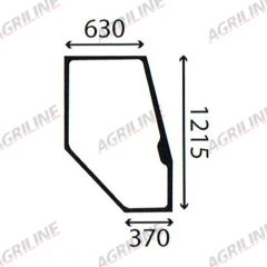 Cab Glass- Curved RH Door- Green Tint suitable for Deutz -  4386536
