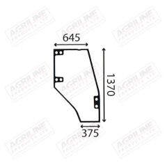 Cab Glass- Curved RH Door- Green Tint