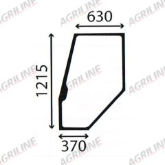 Cab Glass- Curved LH Door- Green Tint suitable for Deutz -  4386535