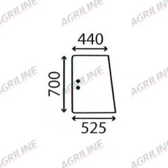 Cab Glass- Side Window- Green Tint suitable for Deutz -  4383618