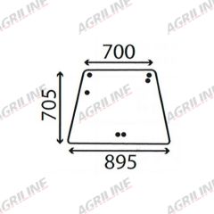Cab Glass - Rear Window - 4383609 suitable for Deutz -  4383609