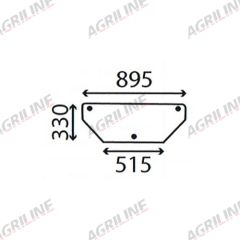 Cab Glass-Lower Rear- Clear suitable for Deutz -  4383611