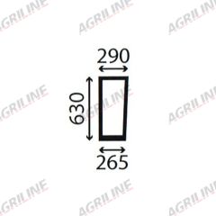 Cab Glass-  LH Lower Front- Green Tint suitable for Deutz -  001503380/10
