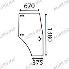 Cab Glass- RH Door- Green Tint suitable for Deutz -  000977010/50