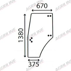 Cab Glass-LH Door- Green Tint suitable for Deutz -  000977000/50