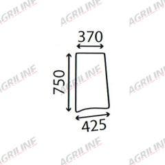 Cab Glass-Side Window- Green Tint suitable for Deutz -  000977030/20