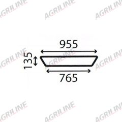 Cab Glass- Lower Rear- Clear suitable for Deutz -  1108020