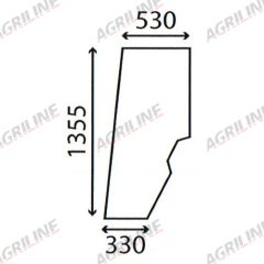 Cab Glass-Door– Bronze suitable for Deutz -  09342120/20
