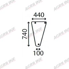 Cab Glass- Lower Front- Clear suitable for Deutz -  4376136