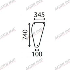 Cab Glass- Lower Front - Clear suitable for Deutz -  4375964