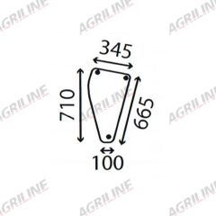 Cab Glass- Lower Front- Clear suitable for Deutz -  4337767