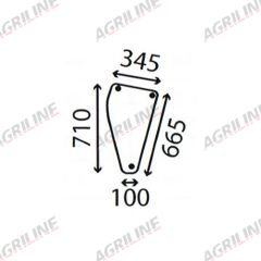 Cab Glass- Lower Front- Green Tint suitable for Deutz -  4337768
