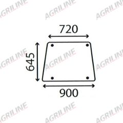 Cab Glass- Side Window- Green Tint suitable for Deutz -  4314332