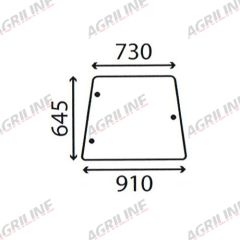 Cab Glass- Side Window- Clear suitable for Deutz -  4363398