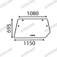 Cab Glass- Rear Window- Clear suitable for Deutz -  4363898