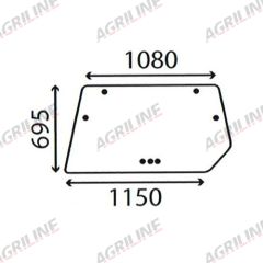 Cab Glass- Rear Window- Green Tint suitable for Deutz -  4363899