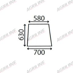 Cab Glass- Top Door suitable for Deutz -  4354136