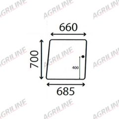 Cab Glass-RH Side Window- Clear suitable for Deutz -  4354125