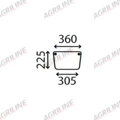 Cab Glass- Lower Rear- Clear suitable for Deutz -  4363708