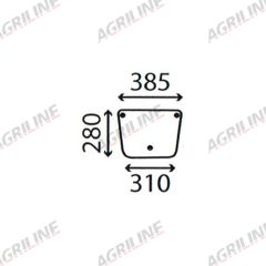 Cab Glass- Lower Rear- Clear suitable for Deutz -  4335196