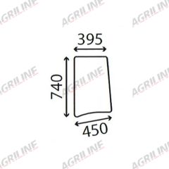 Cab Glass- Side Window- Green Tint suitable for Deutz -  000986240/10
