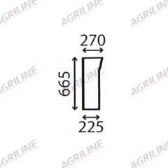 Cab Glass-RH Lower Front- Green Tint suitable for Deutz -  1422940