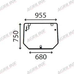 Cab Glass- Rear Window- Green Tint suitable for Deutz -  001422950/10