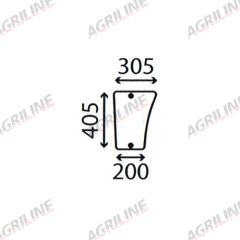 Cab Glass-RH Lower Front- Clear suitable for Deutz -  4366111