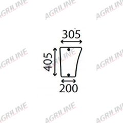 Cab Glass- RH Lower Front- Clear suitable for Deutz -  4366108