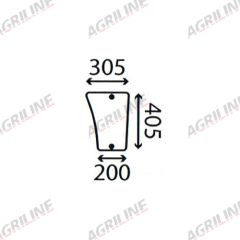Cab Glass- LH Lower Front- Clear suitable for Deutz -  4366110