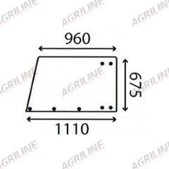 Cab Glass-Top Door- Clear