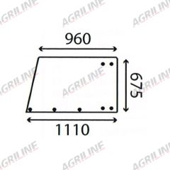 Cab Glass-Top Door- Clear suitable for Deutz -  4366138