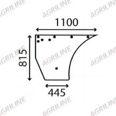 Cab Glass- Lower Door- Clear suitable for Deutz -  4366139
