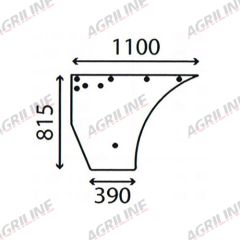 Cab Glass- Lower Door- Clear suitable for Deutz -  4400188