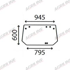 Cab Glass- Rear Window- Clear suitable for Deutz -  4401524