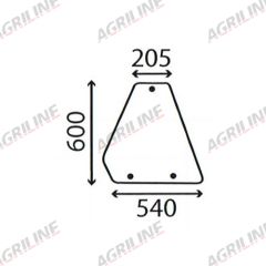 Cab Glass- Side Window- Green Tint suitable for Fiat -  5165571