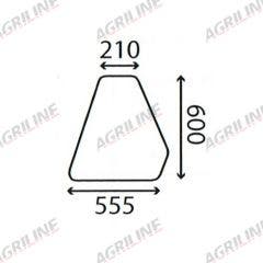 Cab Glass- Curved RH Side Window- Clear suitable for Fiat -  5120154