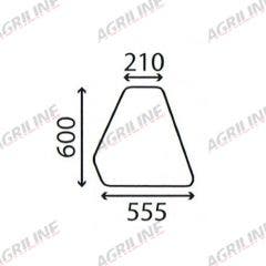 Cab Glass- Curved LH Side Window- Clear suitable for Fiat -  5120155