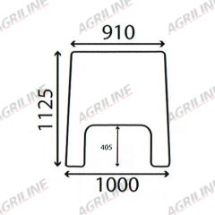 Cab Glass- Front Window- Clear suitable for Fiat -  5136368