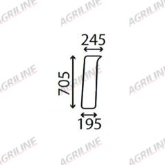 Cab Glass- Curved RH Lower Front- Clear suitable for Fiat -  5181209