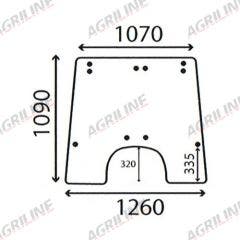 Cab Glass- Opening Front Window- Clear suitable for John Deere tractor