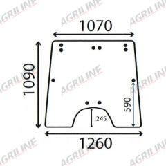 Cab Glass-Opening Front Window- Clear suitable for John Deere tractor