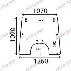 Cab Glass-Opening Front Window- Clear suitable for John Deere tractor