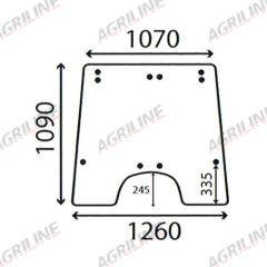 Cab Glass- Opening Front Window- Clear suitable for John Deere tractor